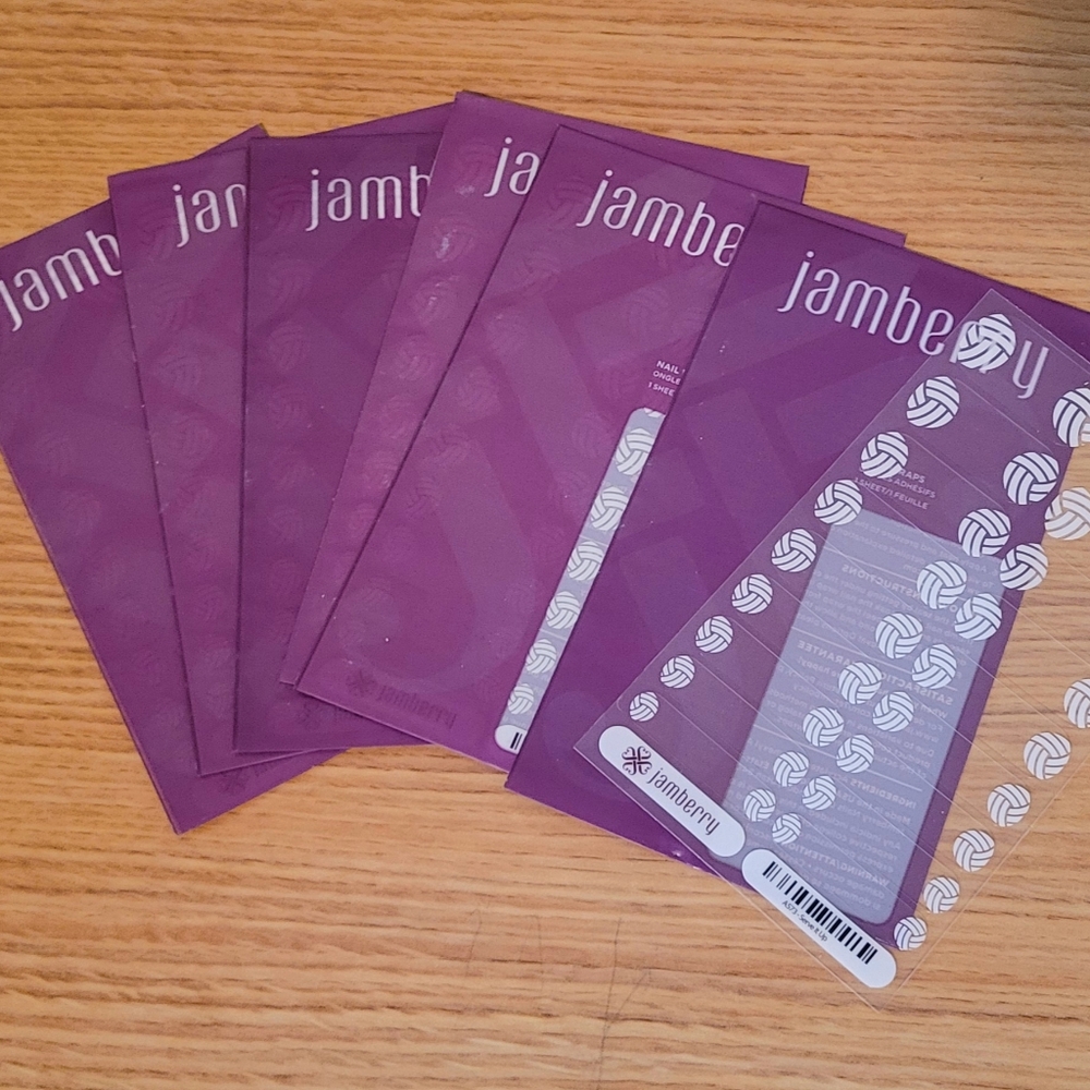 Jamberry nail wraps. 6 full sets. Volleyball